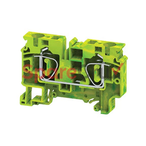 Cxg10 | Connectwell 10 Sq.mm Earthing Spring Clamp Terminal Block In Green-Yellow