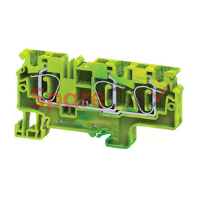 Cxg6/3 | Connectwell 6 Sq.mm Earthing Spring Clamp Terminal Block In Grey