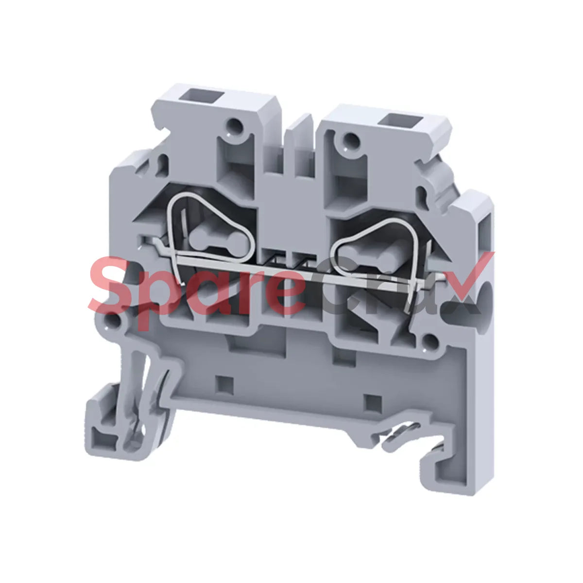 Cxs4 | Connectwell 4 Sq.mm Feed Through Spring Clamp Side Entry Terminal Block In Grey