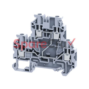Cydl4(I.s) | Connectwell 4 Sq.mm Double Level Internally Shorted Push In Terminal Block Grey