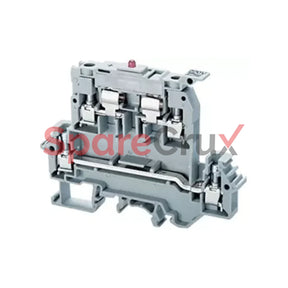 Ddfl4Ue6-60V | Connectwell 4 Sq.mm Double Level Terminal Block Suitable For 6-60V In Grey