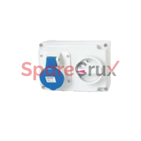 Ip01654-7276 | Salzer Wall Mounted Socket Switched With Interlock 3 + N + E 16A Ip44