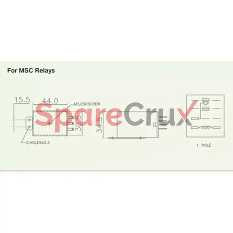 Msc1P24 | Salzer Glass Relay 4 Pin 24V Dc Type Msc With Led