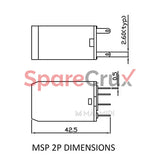 Msp2P48 | Salzer Glass Relay 8 Pin 48V Dc Type Msp With Led