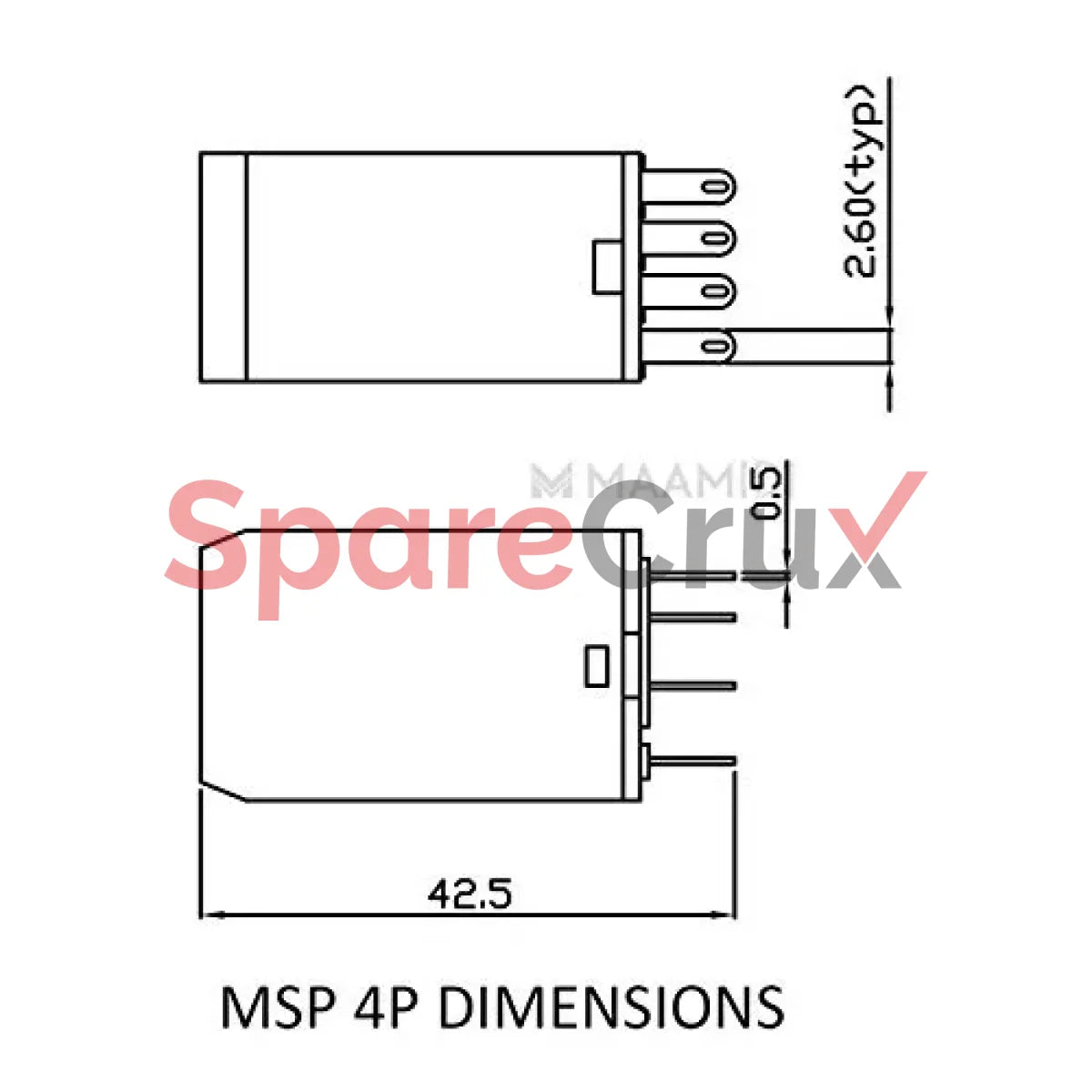 Msp4P24 | Salzer Glass Relay 14 Pin 24V Dc Type Msp With Led