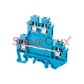 Odl4Ubu | Connectwell 4 Sq.mm Offset Double Level Terminal Block In Blue
