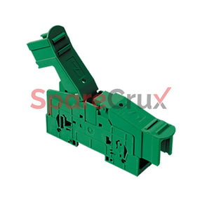 Ptb35/50Shgn | Connectwell 50 Sq.mm Stud Type Power Terminal Block In Green Colour With Hinged