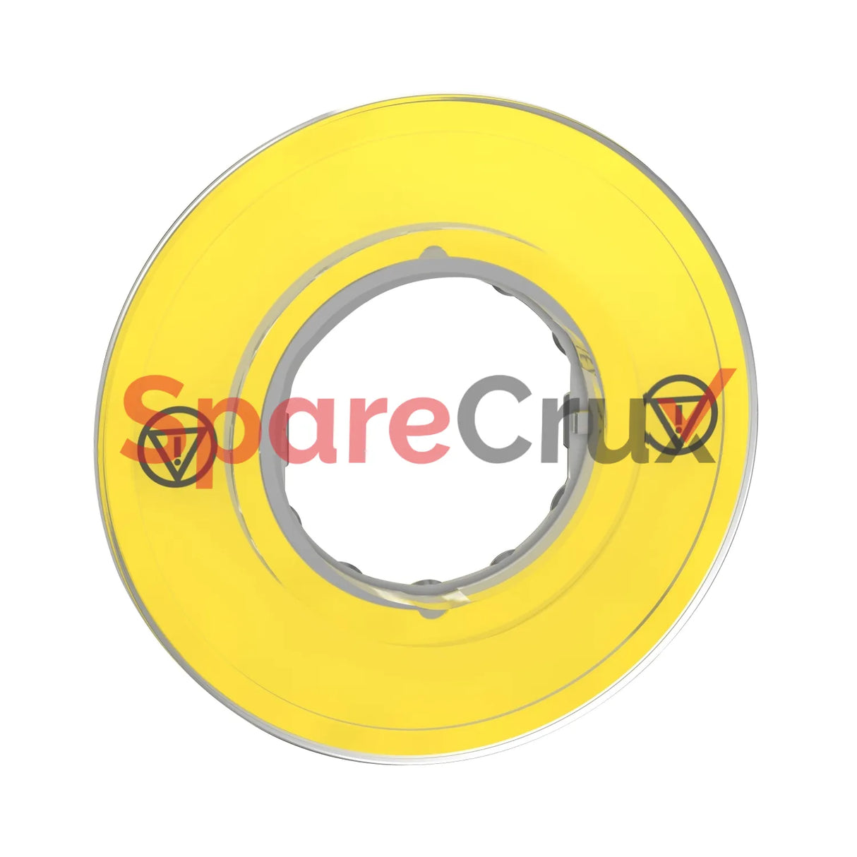 ZBY9121 | SCHNEIDER ELECTRIC | Legend holder Ø60 for emergency stop switching off push button, plastic, yellow, unmarked