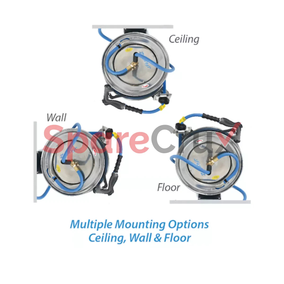 Zwr1315Ss | Zephyr Auto-Retractable Water Hose Reels 13Mm X 15M Stainless Steel 304
